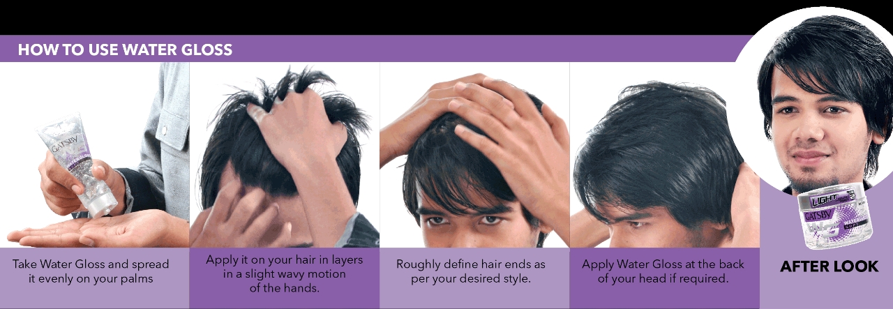 Picture of Gatsby Water Gloss Hair Gel 150g Soft Level 2 Holding Power - Soft, Wet Look, Shine Effect, Non Sticky, Easy Wash Off