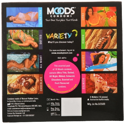 Picture of Moods Variety Pack Condom - 16pcs Pack (Made in India)