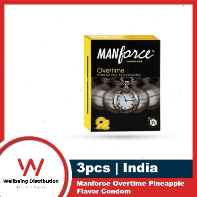 Picture of Manforce 3pcs Pack Chocolate/ 1500 Litchi/ Coctail Strawberry/ Stamina Orange, Pineapple/ Strawberry/ Black Grapes/ Game/ Premium Flavor Super Condoms Single Pack - Select Variants & Order