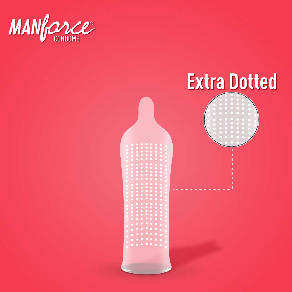 Picture of Manforce Condom - Manforce 1740 Dots Litchi Flavor Condom Combo Pack - 3x3=9pcs Condom (Made in India)