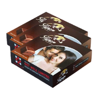 Picture of Tiger - Dotted Condoms Chocolate Flavour - Combo Pack - 3 Packs - 3x3=9pcs
