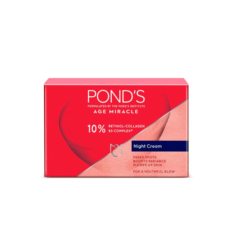 Picture of Pond's Age Miracle Night Cream 50g with 10% Retinol Collagen B3 Complex for Youthful Glow Cream