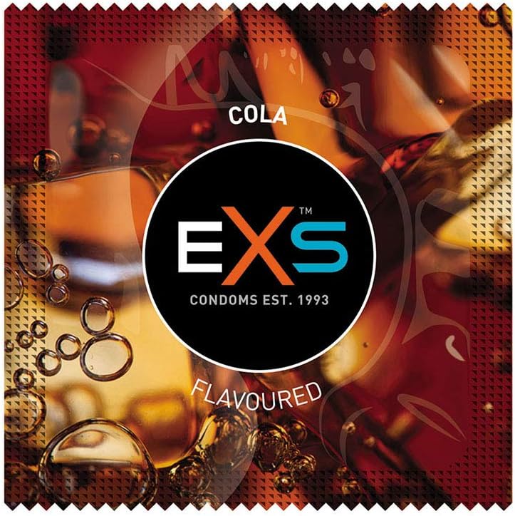Picture of EXS Cola Flavor Condoms for Men | Combo Pack - 3 Pack | Natural Latex & Silicone Lubricated | UK