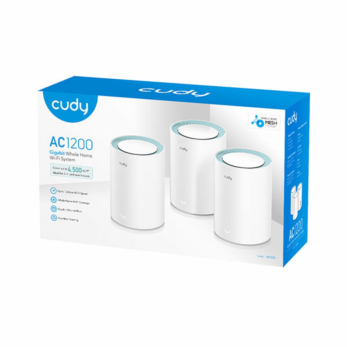 Buy  Cudy M1300 (3-pack) AC1200 Dual Band Whole Home Wi-Fi Mesh Gigabit Router at Best Price In Bangladesh