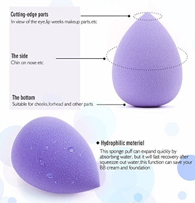 Picture of W7 Power Puff Lates Free Face Blender Sponge 1pcs Makeup Puff (Multicolor)