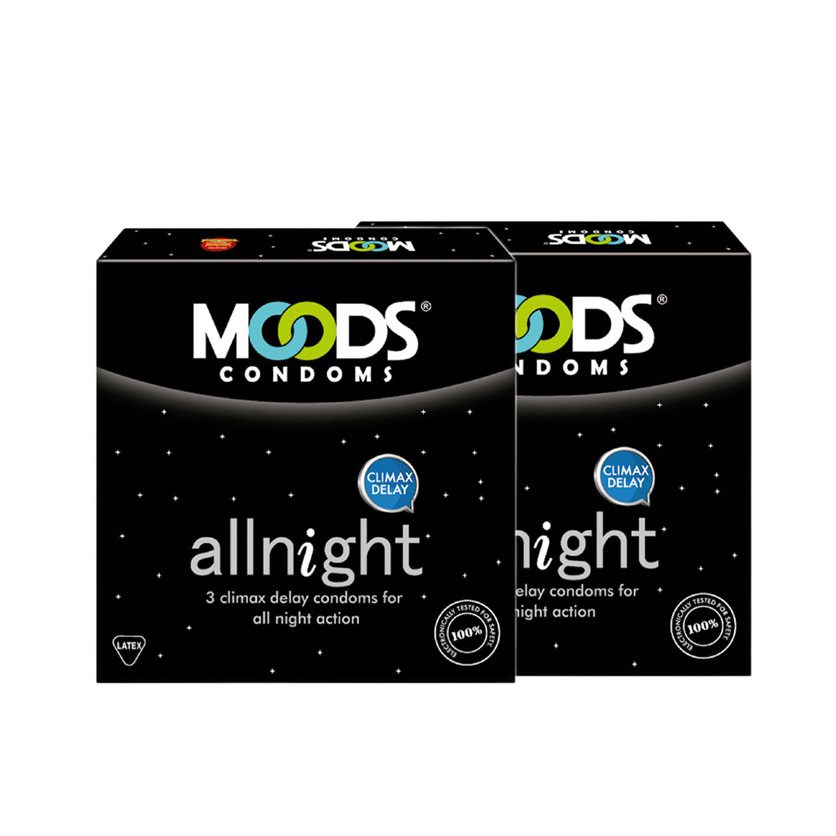 Picture of Moods All Night Climax Delay Condom for Men | Combo Pack 3x2=6pcs