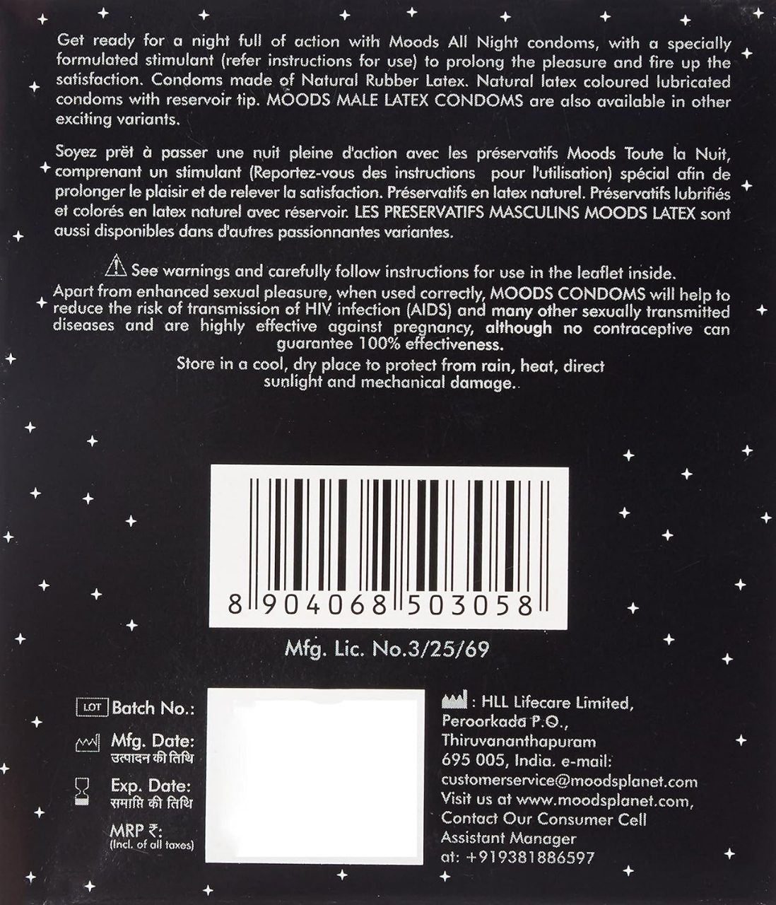 Picture of Moods All Night Climax Delay Condom for Men | Combo Pack 3x2=6pcs