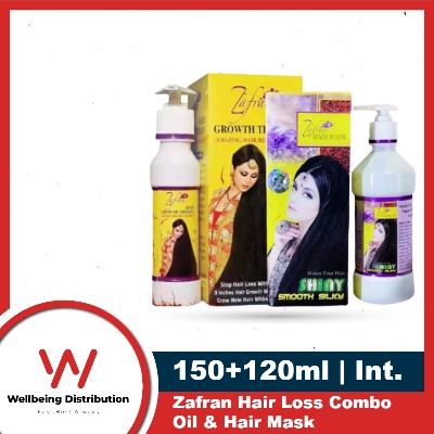 Picture of Zafran Hair Loss Combo - Zafran Hair Growth Therapy Oil 150ml & Zafran Hair Mask 120ml