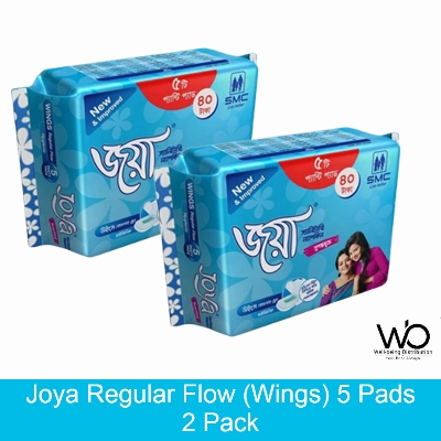 Picture of Joya Sanitary Napkin - Wings Regular Flow - 5 Pads Pack - Panty/Wings System - 2 Pack Combo
