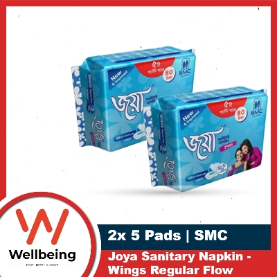 Picture of Joya Sanitary Napkin - Wings Regular Flow - 5 Pads Pack - Panty/Wings System - 2 Pack Combo