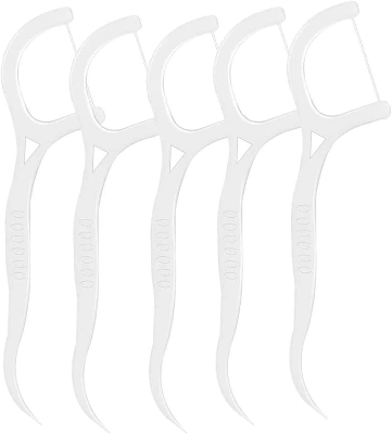 Picture of Dental Floss Pick 50 Pcs Box -  Dental Floss Toothpick Interdental Cleaner Toothpick Flosser