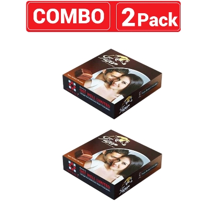 Picture of Tiger - Dotted Condoms Chocolate Flavour - Combo Pack - 2 Packs - 6pcs
