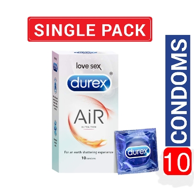 Picture of Durex Air Ultra Thin / Extra Thin Condom for an Earth Shattering Experience - 10pcs Pack (Made In India)