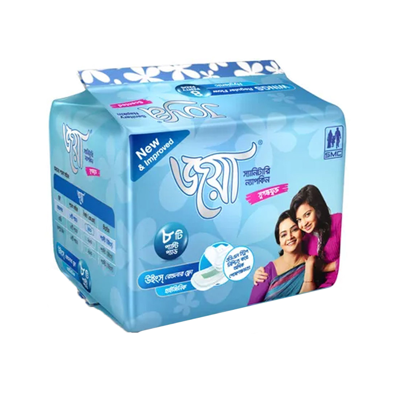 Picture of Joya Sanitary Napkin - Wings Regular Flow - 8 Pads Pack - Panty/Wings System-1 Pack