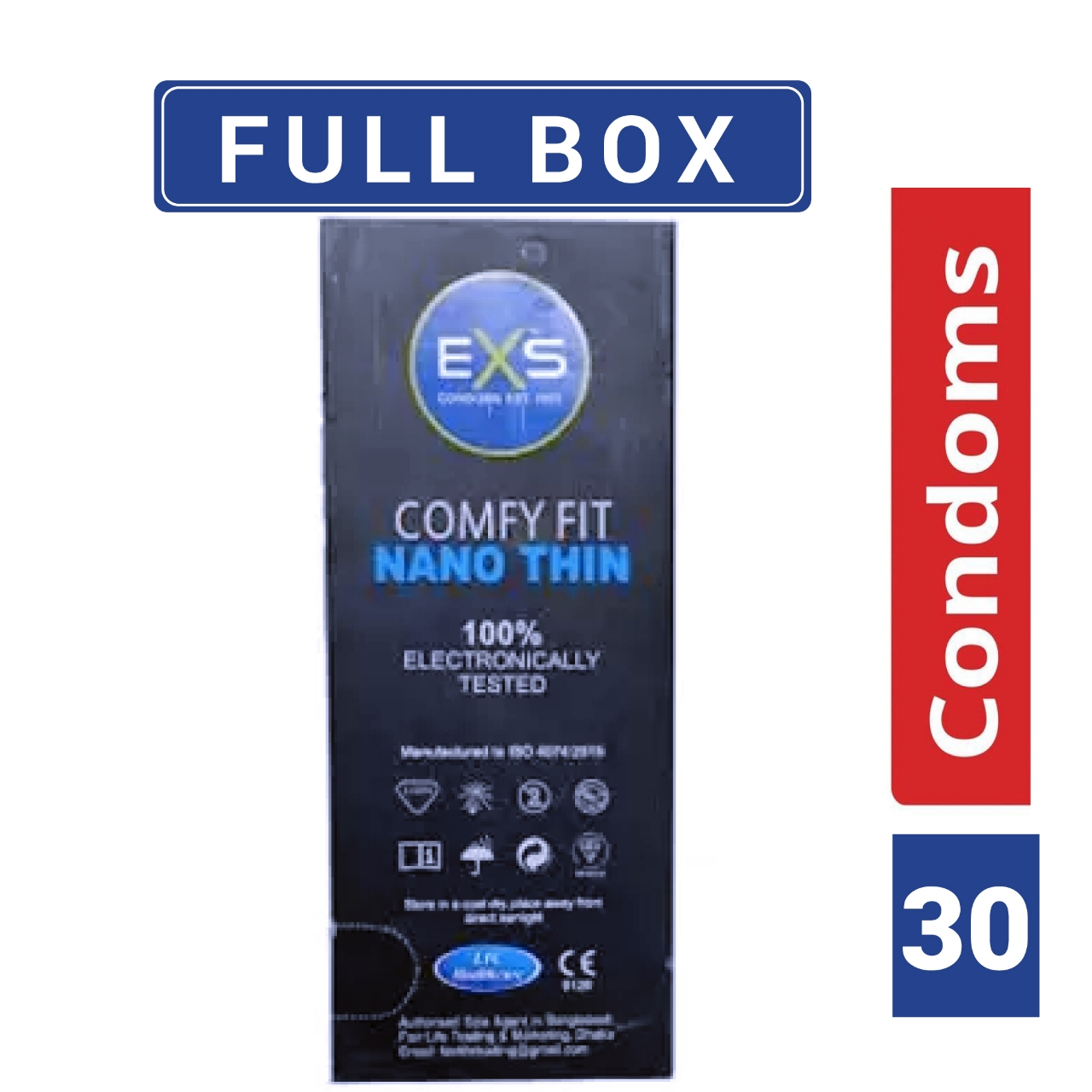 Picture of EXS Nano Thin Condom Full Box 3x10= 30pcs | Made in UK