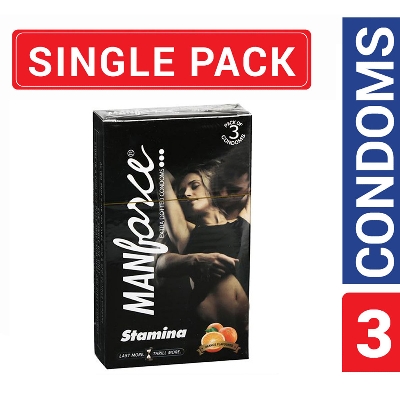 Picture of Manforce | Stamina Orange Flavored Condom For Men - Single Pack - 3x1=3pcs