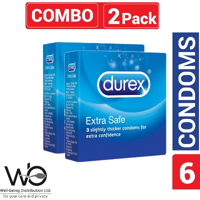 Picture of Durex - Extra Safe Condom - Combo Pack - 2 Packs - 3x2=6pcs