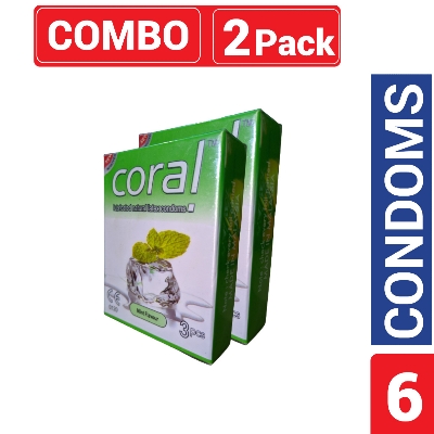 Picture of CORAL Mint Flavors Lubricated Latex Condom