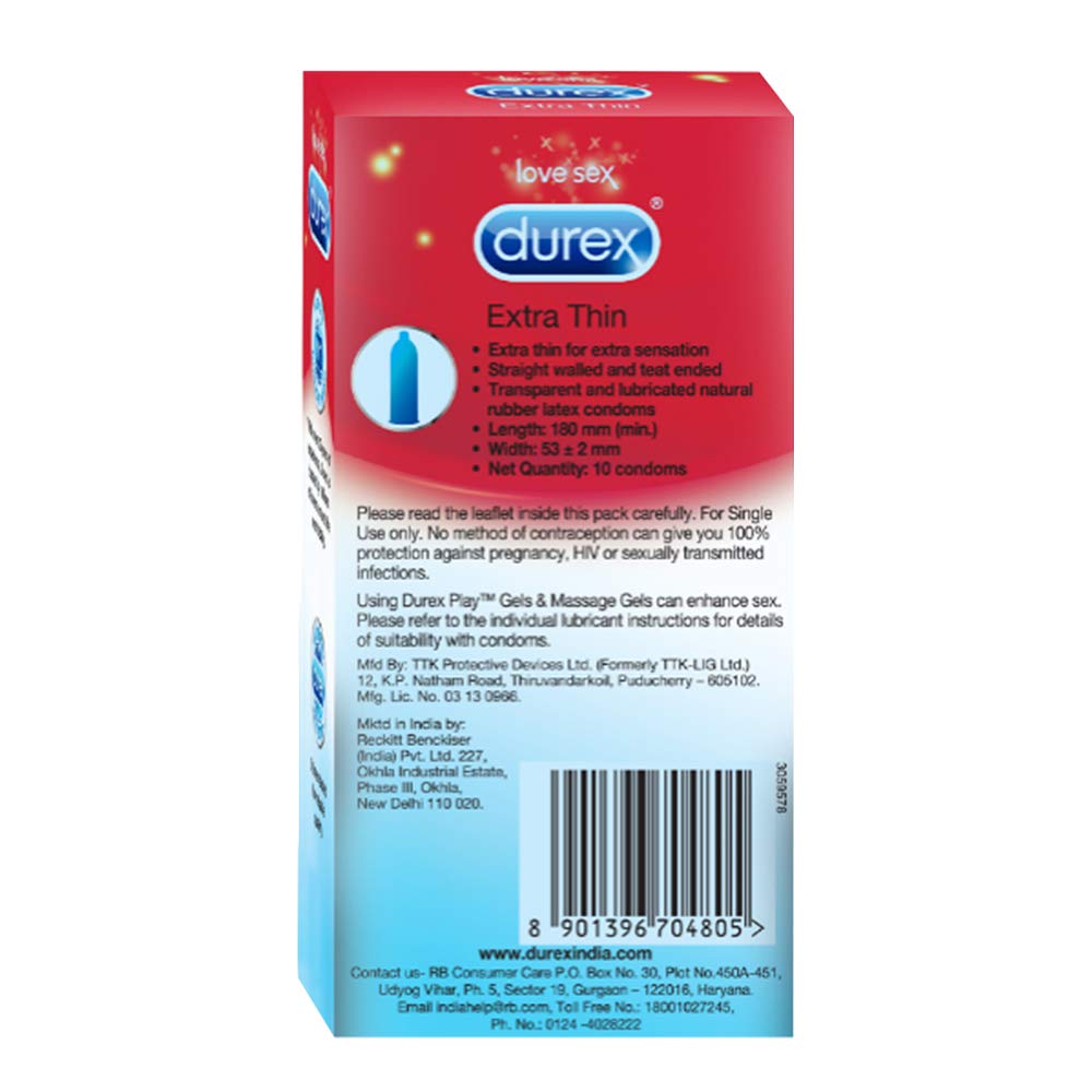 Picture of Durex - Extra Thin Condom For Extra Sensation Of Her - 10Pcs