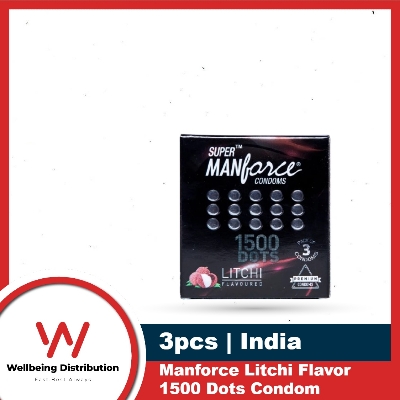Picture of Manforce Condom 1500 Dots Litchi Flavor Condom 3pcs Condom (Made in India)
