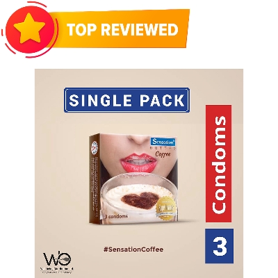Picture of Sensation Dotted Coffee Flavor Condom | Single Pack 3pcs Condom