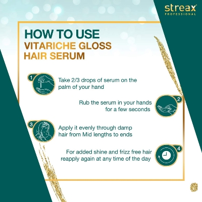 Picture of Streax Professional Hair Serum Vitariche Gloss - 115ml