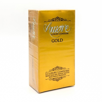 Picture of Amore Luxury Gold Condom For Men (3’s X 6) 18 pieces (1 Full Box)