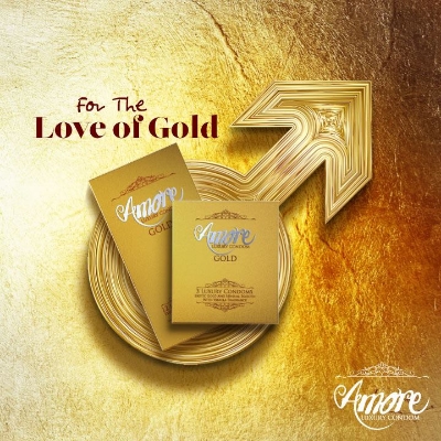 Picture of Amore Luxury Gold Condom (3 Of 3 Of X 1) 3 Pc (1 Pack)