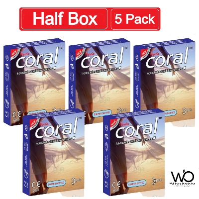Picture of CORAL - Super Dotted Flavors Lubricated Natural Latex Condom 5x3 - 15 pcs