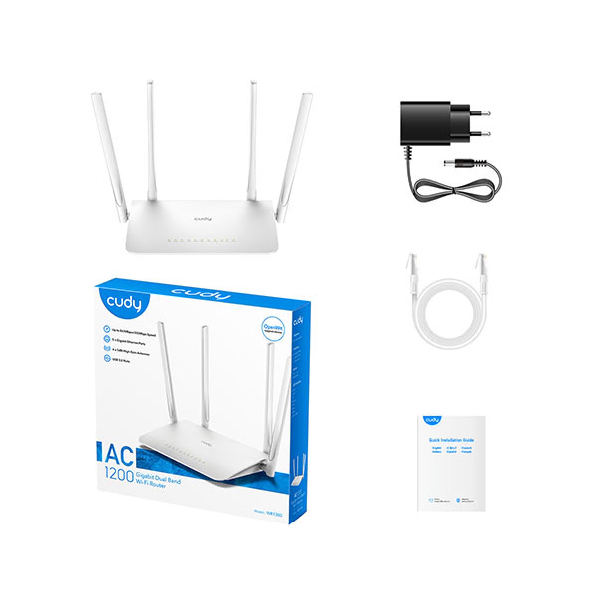 Buy  Cudy WR1300 AC1200 Dual-Band Gigabit Wi-Fi Mesh Router Dual Band at Best Price In Bangladesh