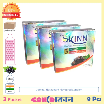 Buy SKINN Dotted Blackurrant Flavoured Condom 3 Pack (9 Pcs) at Best Price in Bangladesh