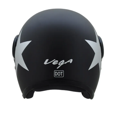 Picture of Vega Jeet Half Face Bike Helmet Black Stear