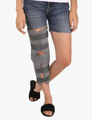 Picture of Knee Immobilizer Brace for Knee support for dislocation injuries ligament tear wraparound five straps for better grip knee stabilizer splint for men & women