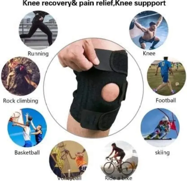 Picture of Knee Cap Support Belt Brace for Knee Pain Relief Open Patella Women and Men Knee Support
