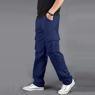 Picture of Export Quality Six Pockets Cargo Pant For Men Stylish Navy Blue 