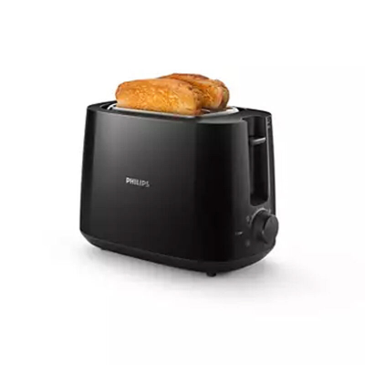 Buy Philips Toaster Integrated Bun Warming Rack, Compact Design (HD2581/91) Black Online at Best Price