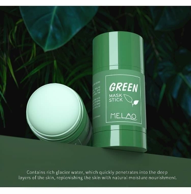 Picture of MELAO Green-Tea-Mask Stick Nourish Skin Organic Clay Mask Stick Oil Control Moisturizinge Brighteninge Detoxifying Acne Remover