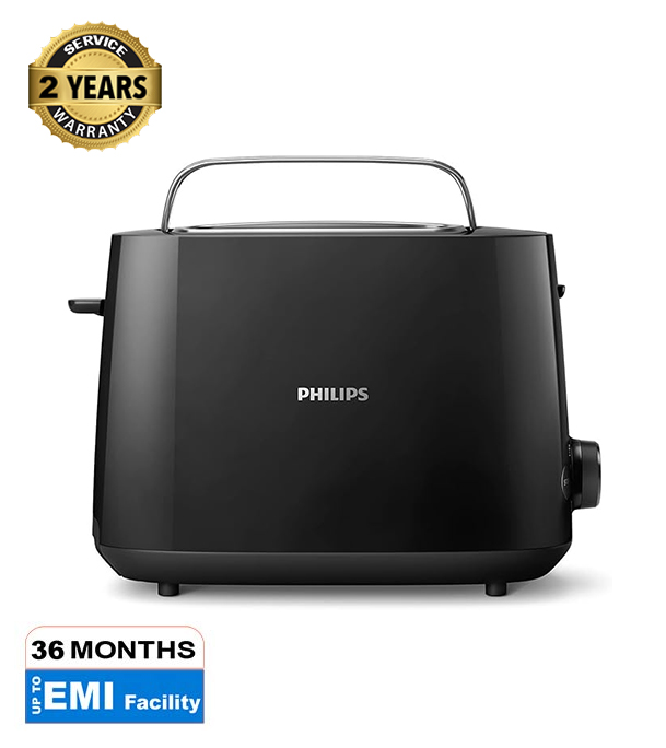 Buy Philips Toaster Integrated Bun Warming Rack, Compact Design (HD2581/91) Black Online at Best Price	