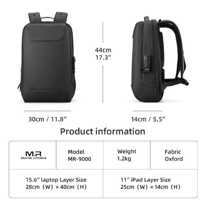 Buy Mark Ryden COMPILO MR9000 Premium Digital Lock Laptop Backpack at Best Price In Bangladesh