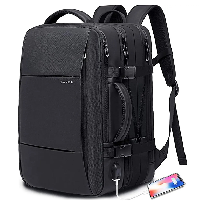 Buy BANGE BG1908D Large Capacity Expandable Multi-Purpose Business & Travel Backpack Waterproof Laptop Backpack for 17.3inch(Black) at Best Price In Bangladesh