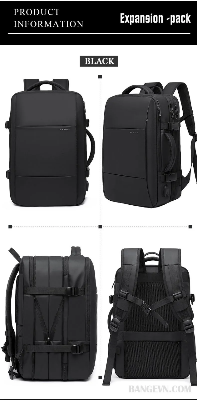 Buy BANGE BG1908D Large Capacity Expandable Multi-Purpose Business & Travel Backpack Waterproof Laptop Backpack for 17.3inch(Black) at Best Price In Bangladesh
