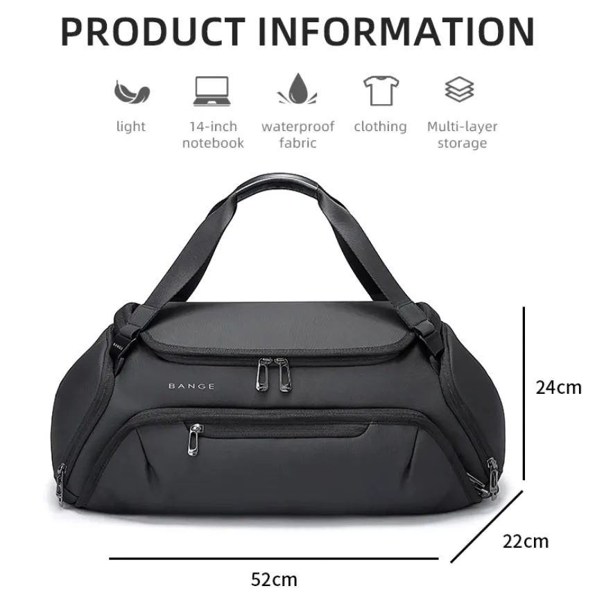Buy Bange BG-7561 New Gym Bags For Men Women Waterproof Moistureproof Travel Bag Wet Dry Separation Bag at Best Price In Bangladesh