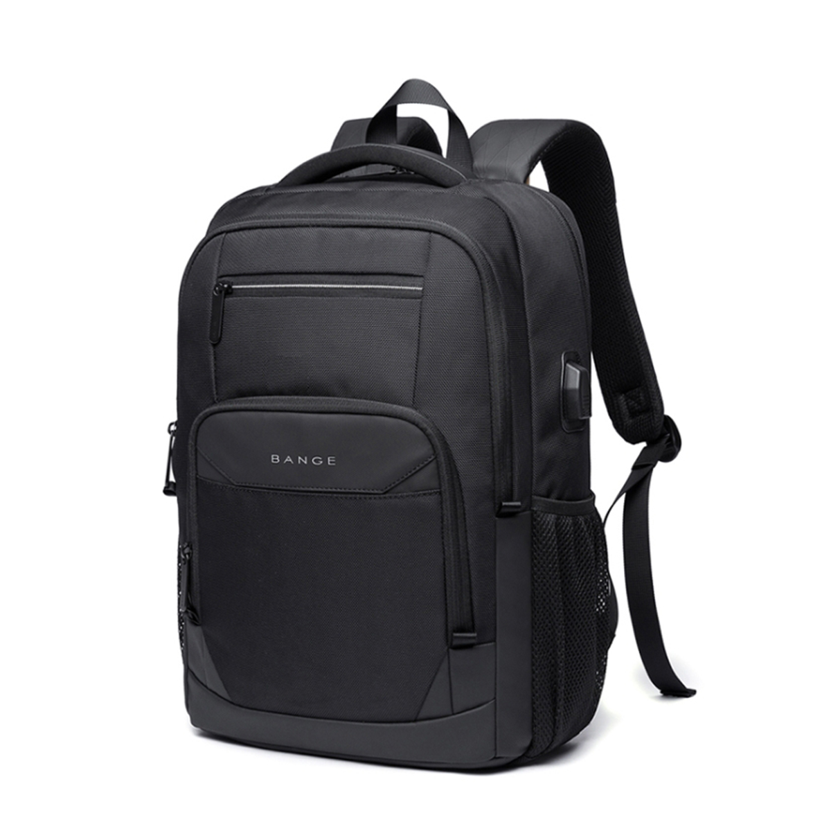 Buy Bange BG-1922 16 inch Men Oxford Fabric Waterproof Backpack with USB Port (Black) at Best Price In Bangladesh