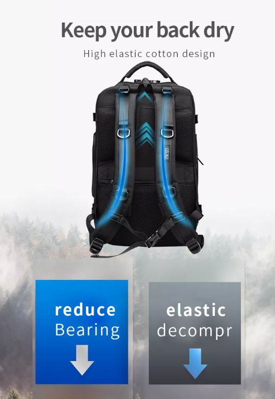 Buy Ozuko 9309L Designer Luxury Travel Bags Luggage Mochilas Tacticas Antirrobo Usb Hiking Backpack Bag at Best Price In Bangladesh