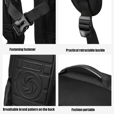 Buy Ozuko 9326 New Multifunctional Large Capacity Waterproof Luggage Anti Theft USB Sports Laptop Duffle & Travel Backpack at Best Price In Bangladesh