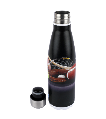 Picture of ICY Water Bottle 450 ML Stainless Steel| Keep Cold and Hot for 12 Hours| BPA Free| Leak Proof| Basket Ball| Double-Walled Insulated Inner Steel and Sturdy Outer