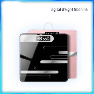 Picture of শারীরিক ওজন পরিমাপের জন্য ব্যক্তিগত ডিজিটাল বাথরুম ওজন মাপার স্কেল গ্লাস ওজন মেশিন (5mm সাদা গোলাকার ওজন মাপার মেশিন) (180 kg, সাদা) - weight machine