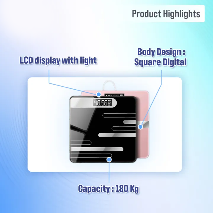 Picture of শারীরিক ওজন পরিমাপের জন্য ব্যক্তিগত ডিজিটাল বাথরুম ওজন মাপার স্কেল গ্লাস ওজন মেশিন (5mm সাদা গোলাকার ওজন মাপার মেশিন) (180 kg, সাদা) - weight machine