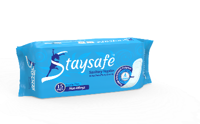 Picture of Staysafe Value Pack Non-Wings Sanitary Napkin 15 Pads for Regular Flow