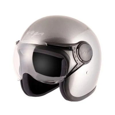 Picture of Vega Jeet Silver Half Face Bike Helmet